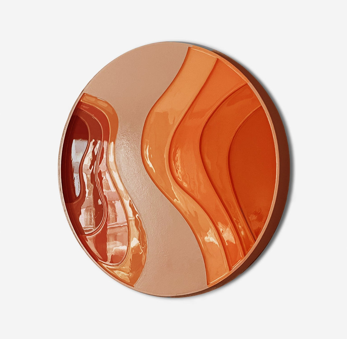 SOFT GREEN - 60 CM DIAMETER ROUND PAINTING