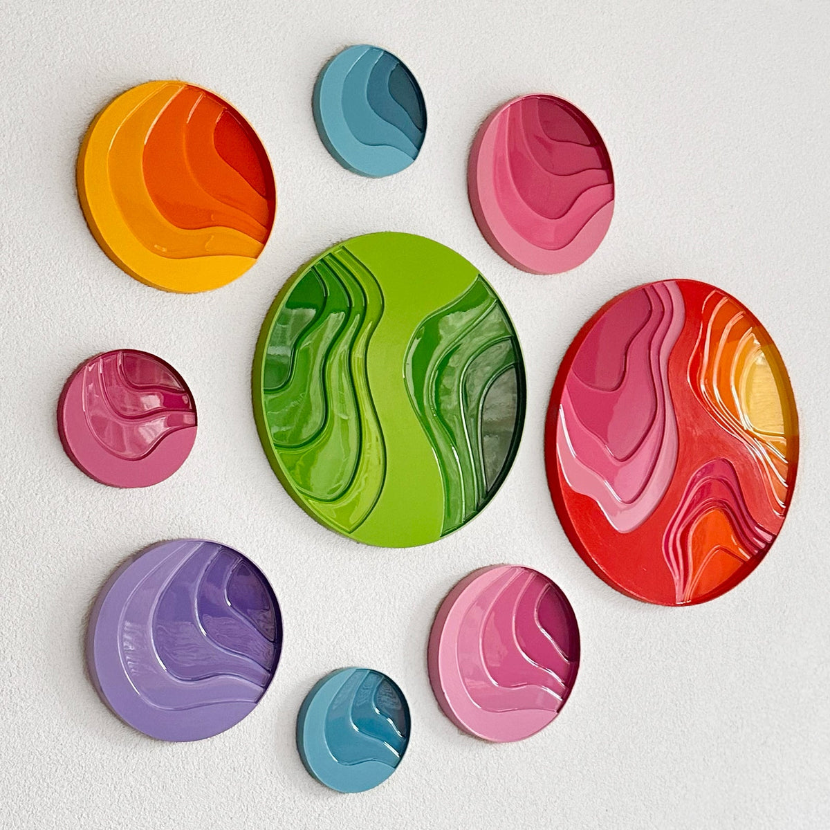 YUVY II - VIVID COLOR - 60 cm ROUND PAINTING