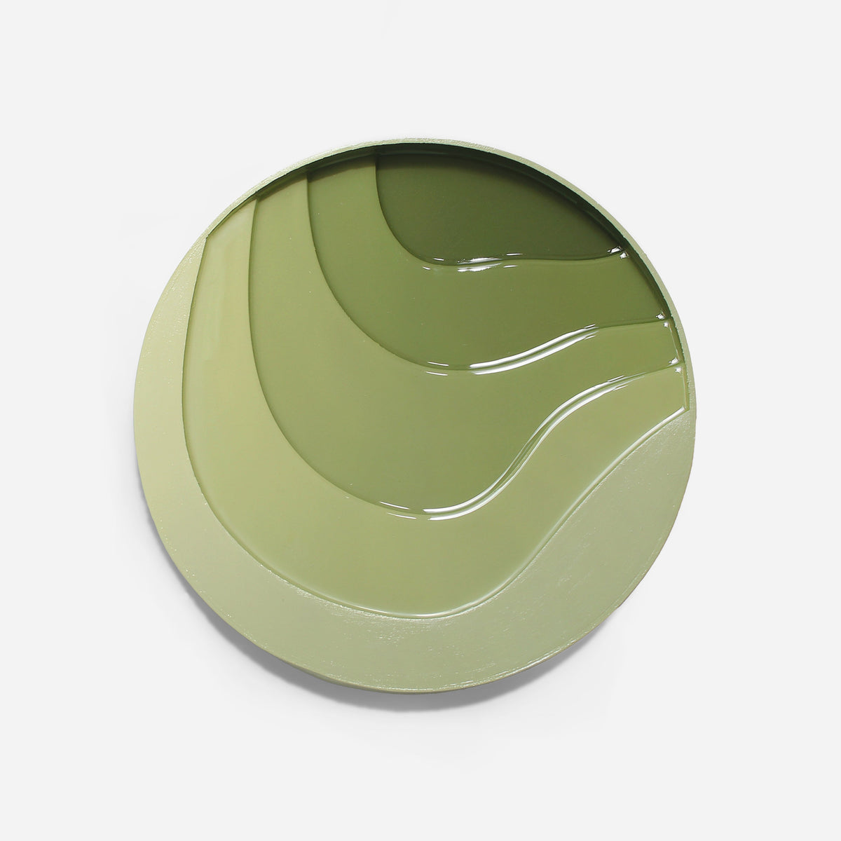 SOFT GREEN - 30 cm ROUND PAINTING