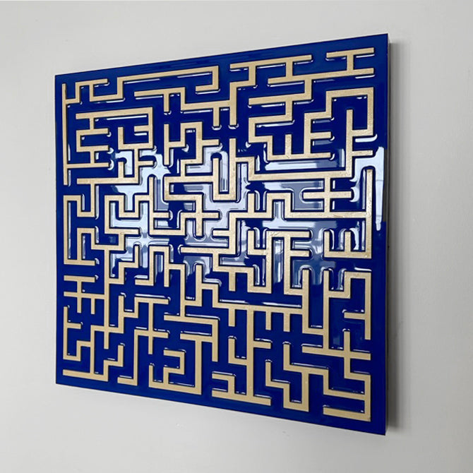 THE XX - WITH WOOD DETAIL - 60 x 60 cm SQUARE PAINTING