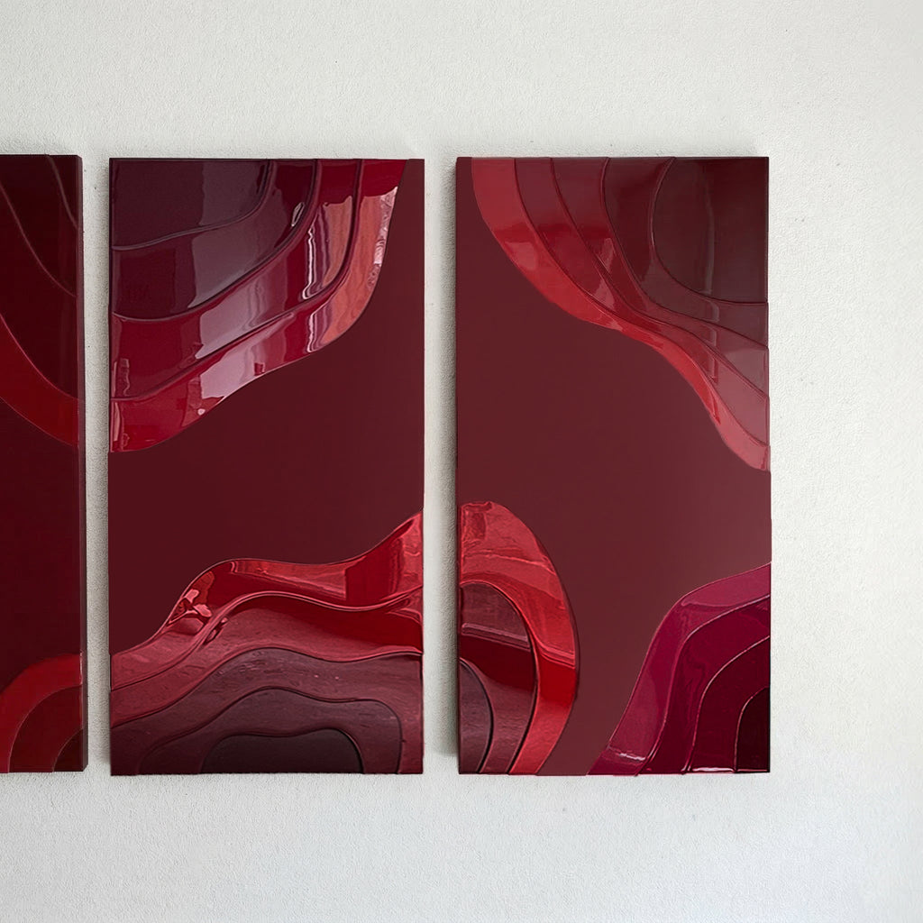 CHERRY - 70 x 140 cm ABSTRACT PAINTING