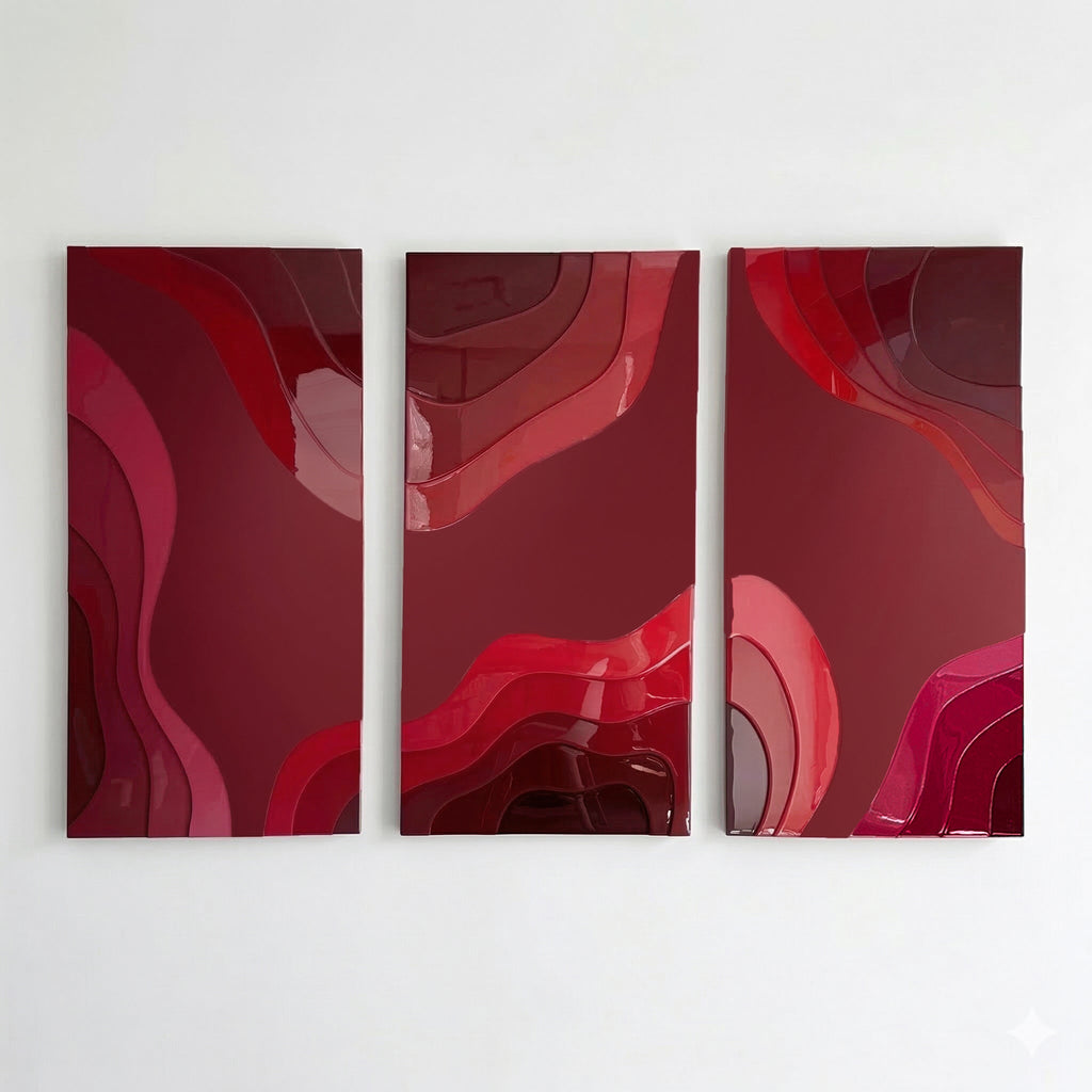 CHERRY - 70 x 140 cm ABSTRACT PAINTING