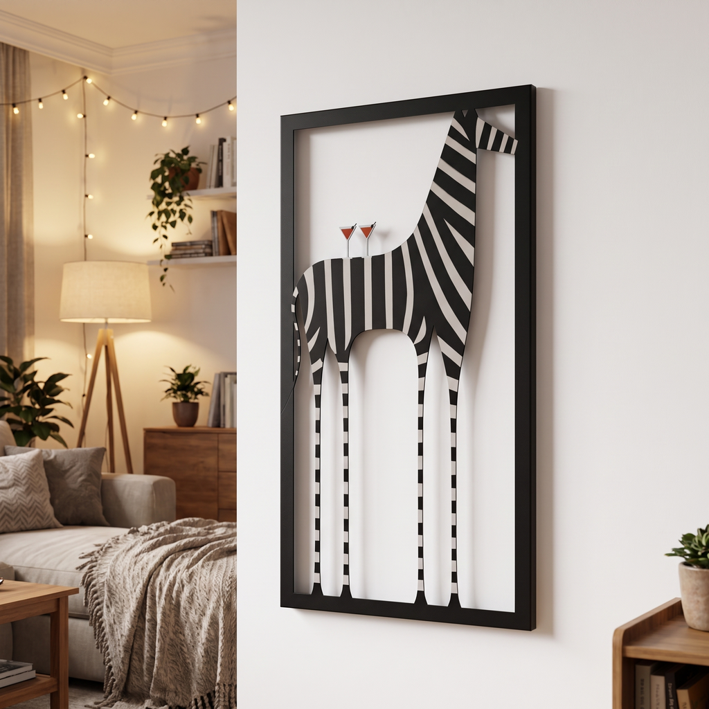 Zebra Metal Wall Art