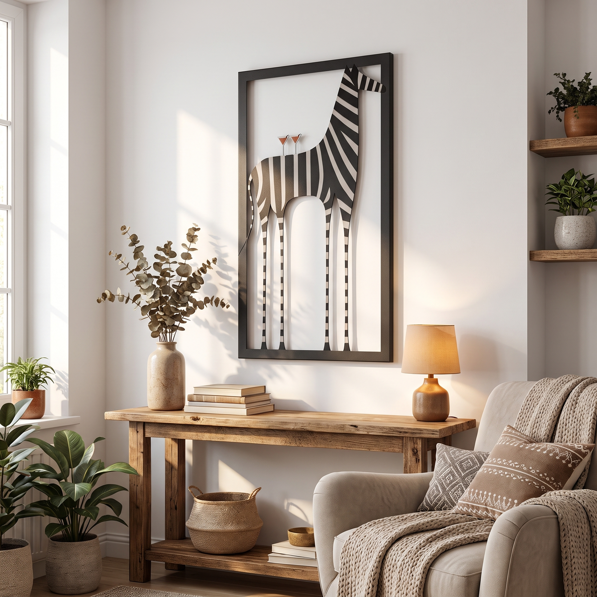 Zebra Metal Wall Art