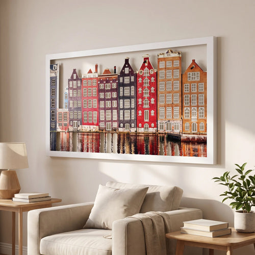 Amsterdam Houses Metal Wall Art