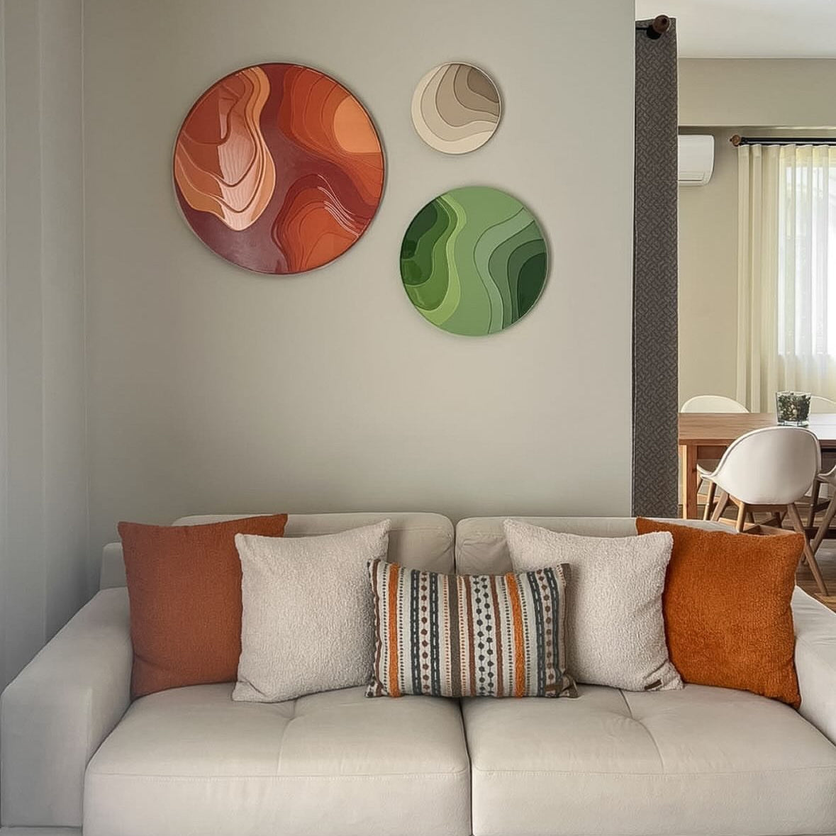 YUVY II - SOFT - 60 CM ROUND PAINTING