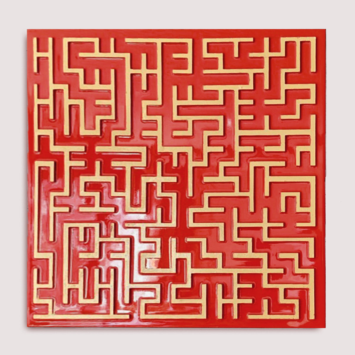 THE XX - WITH WOOD DETAIL - 60 x 60 cm SQUARE PAINTING