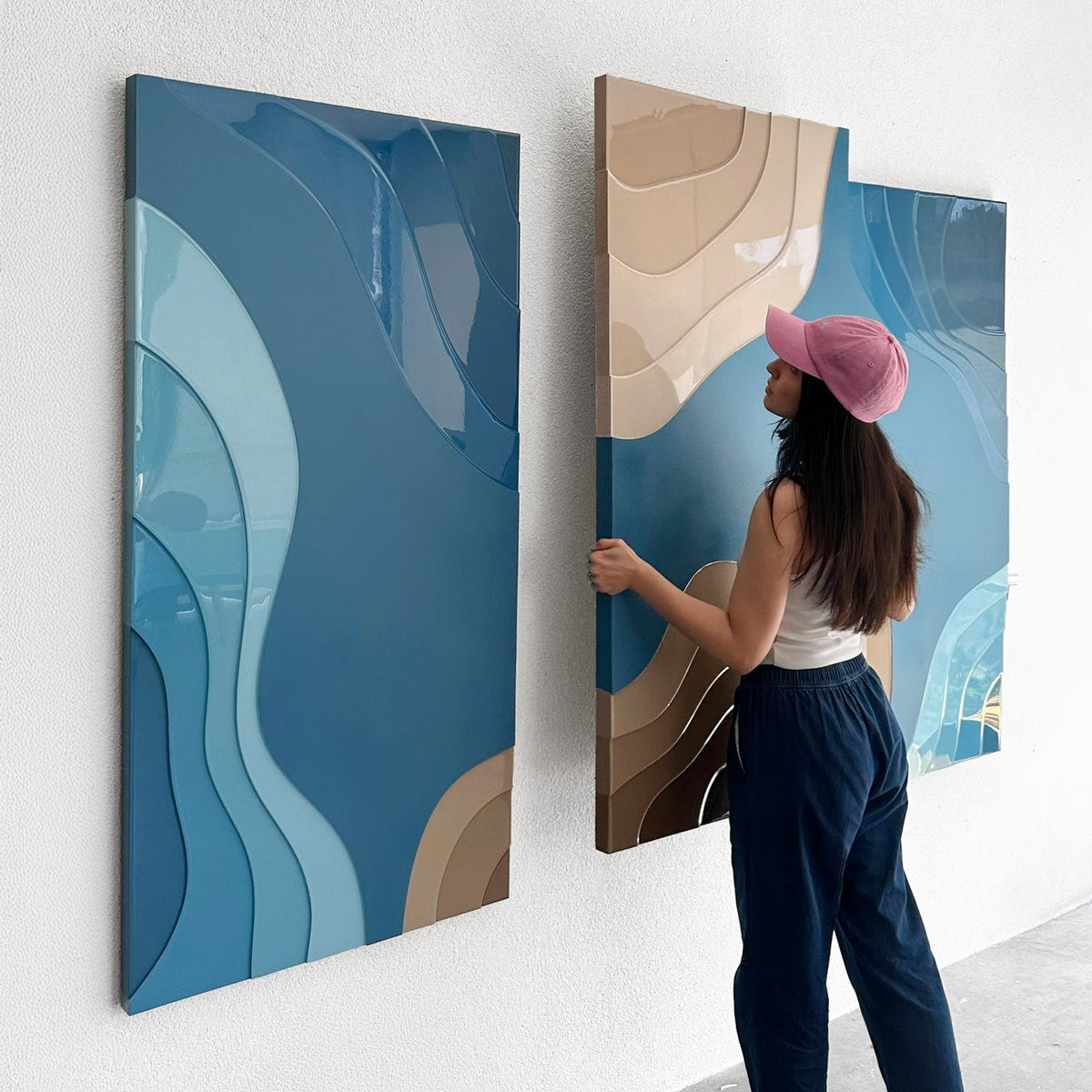 BREEZE - 70 x 140 cm ABSTRACT PAINTING (SINGLE PIECE)