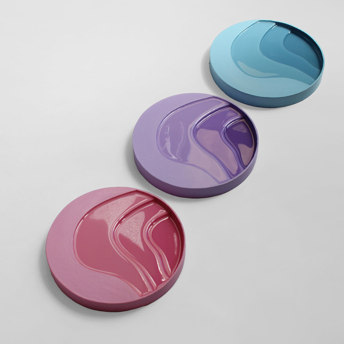 GRAY - 20 cm ROUND PAINTING