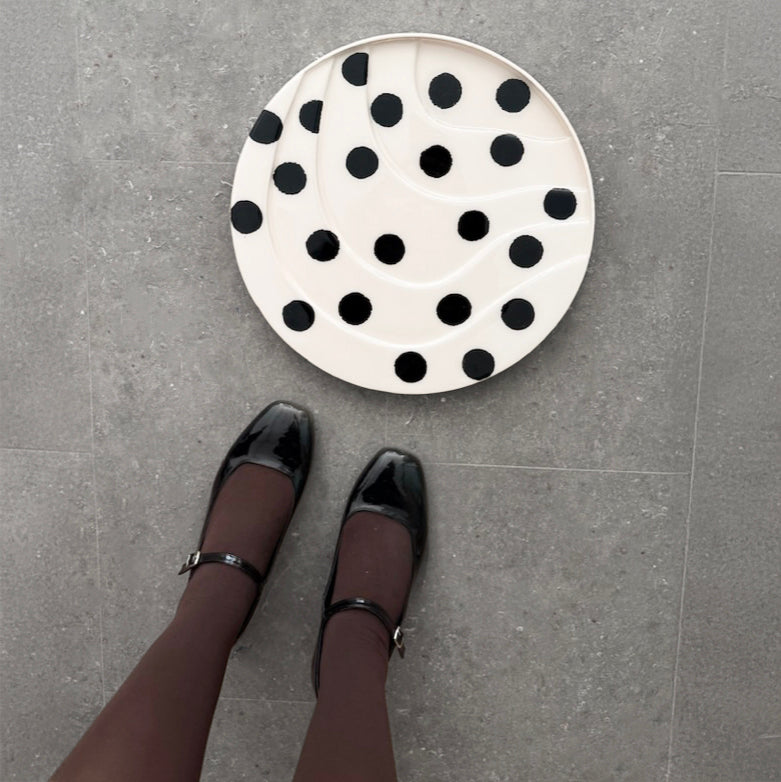 POLKA DOT YUVY I - ROUND PAINTING