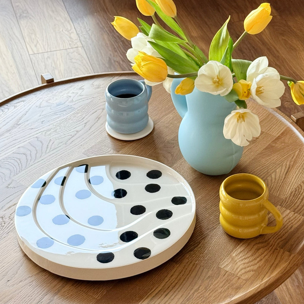 POLKA DOT YUVY I - ROUND PAINTING