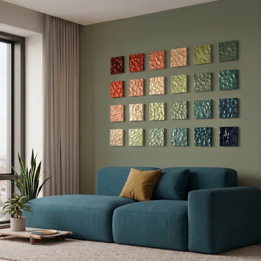 Textured Painting Set - 20 x 20 cm - 24-Piece Square Painting / BITS
