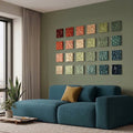 Textured Painting Set - 20 x 20 cm - 24-Piece Square Painting / BITS
