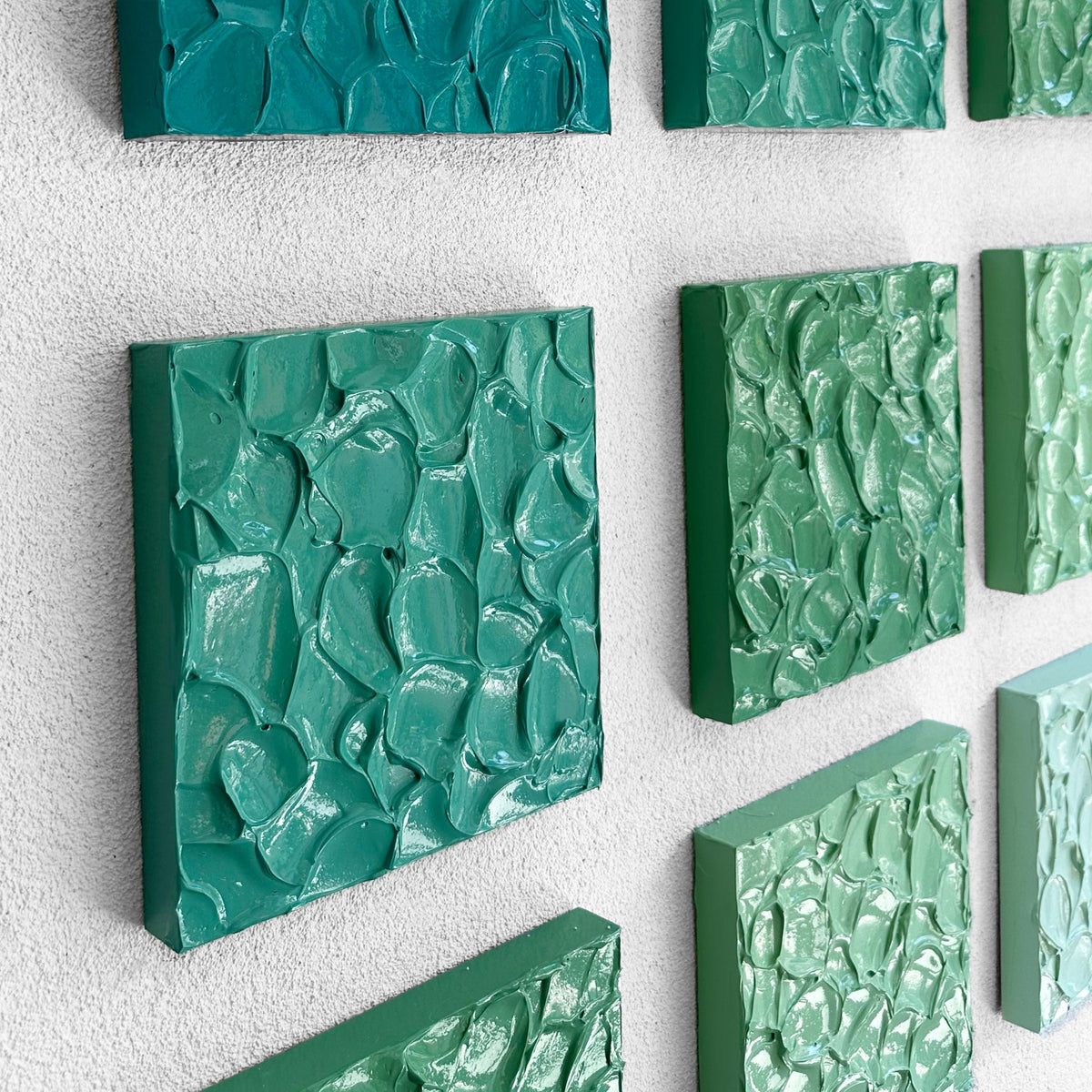 Textured Painting Set - 30 x 30 cm - 9-Piece Square Painting / BITS