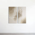 SOFT WIND BEIGE (2-PIECE ARTWORK) - 60x100 cm (FULL SHINE)