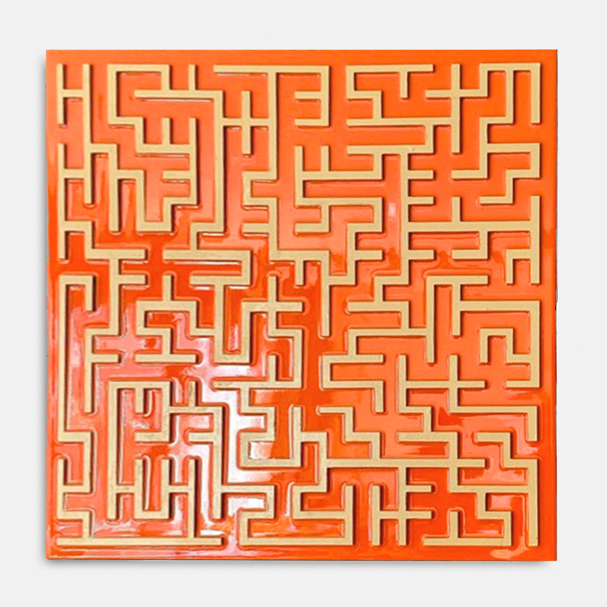THE XX - WITH WOOD DETAIL - 60 x 60 cm SQUARE PAINTING