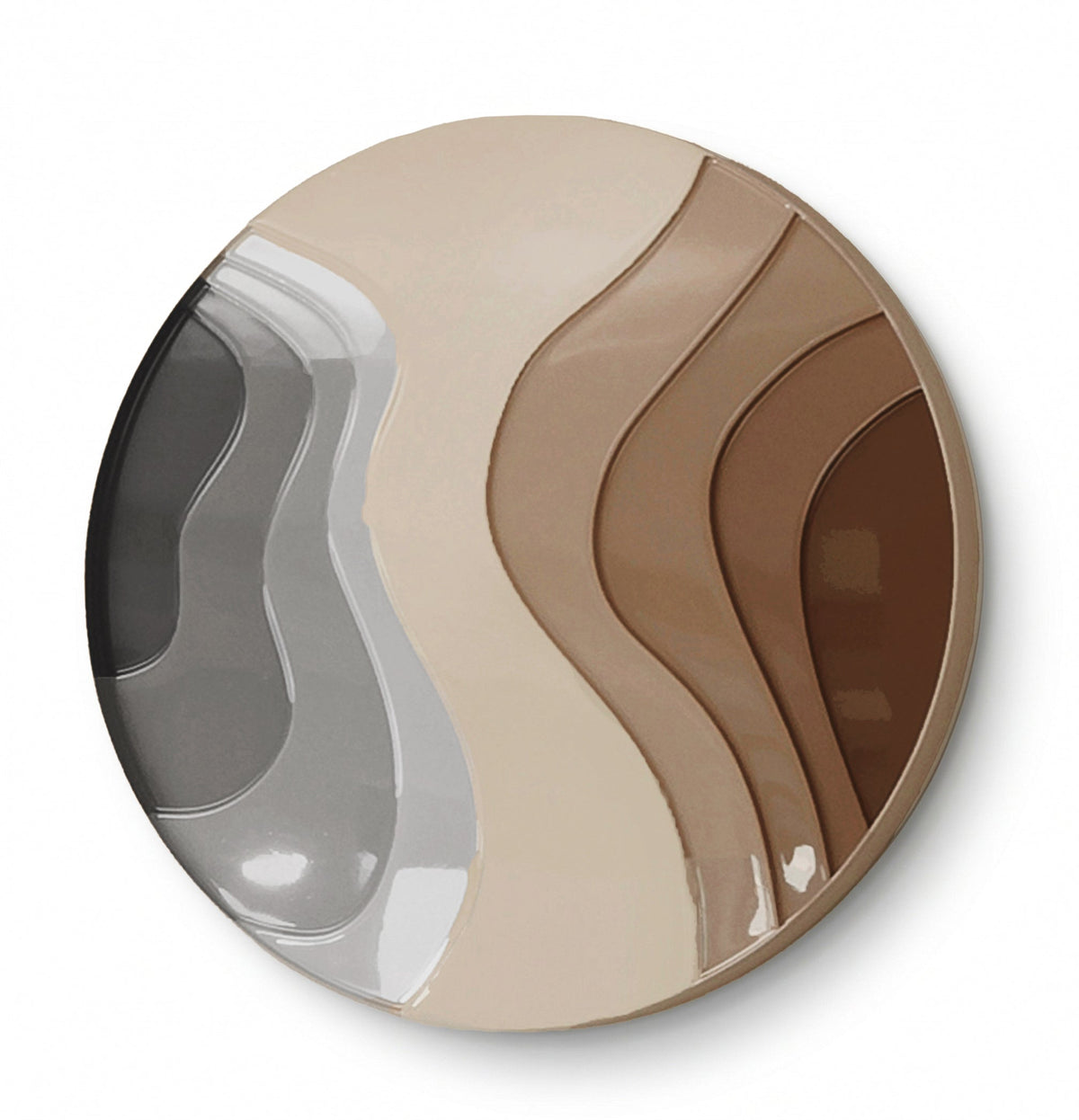 BEIGE GRAY - 60 CM ROUND PAINTING