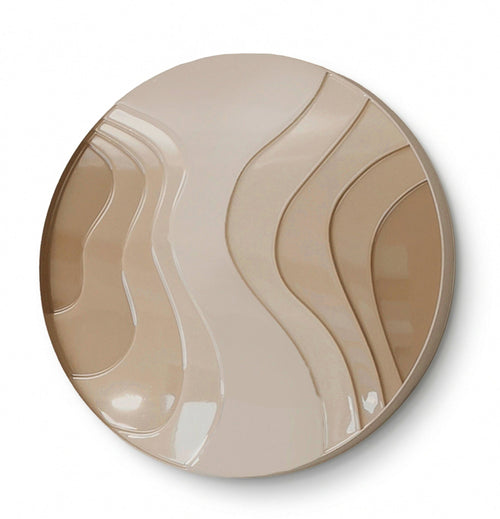 BEIGE GRAY - 60 CM ROUND PAINTING